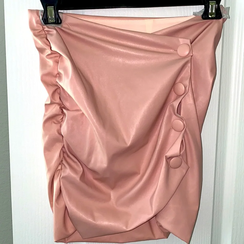 ❤️NEW Soft Pink Leather Dress Suit - READ DESCRIPTION - Picture 6 of 14